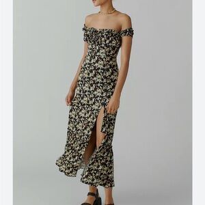 Urban Outfitters “Olympia” Floral Off-Shoulder Dress